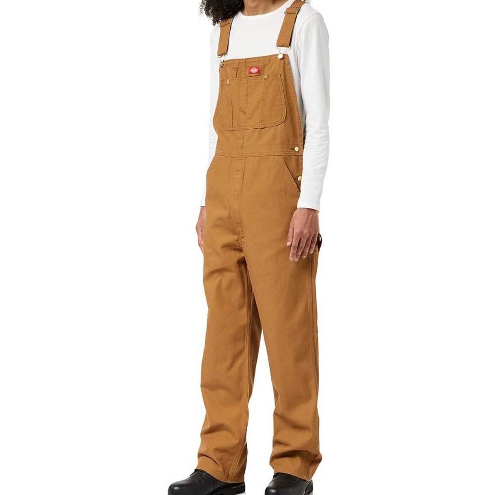 Dickies Mens 40x32 brown duck cloth Overalls 100% cotton!